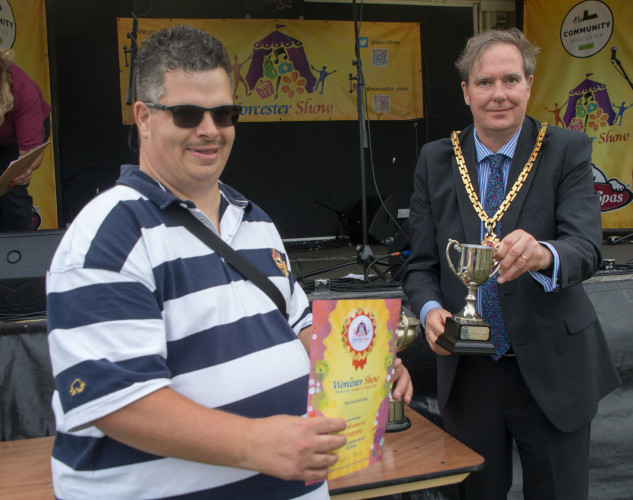 Photography Section Winner - Duncan Melillo with the Mayor of Worcester - Councillor Stephen Hodgson