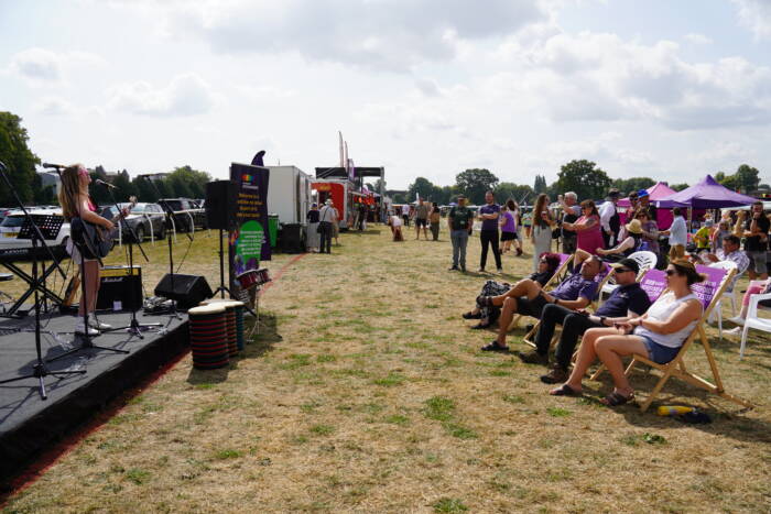 A performer on the Worcester Show Community Stage